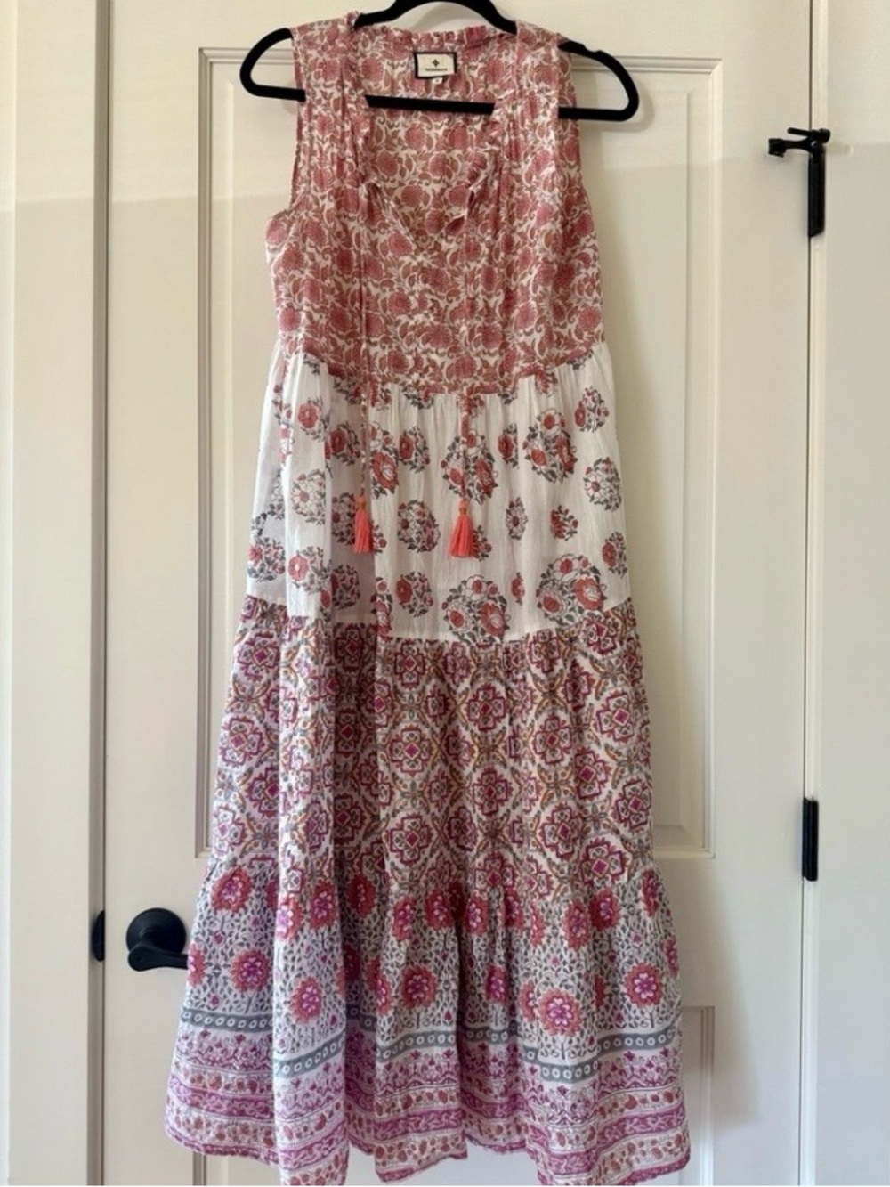 Tuckernuck M Boho Tiered Maxi Skirt - Pink Floral